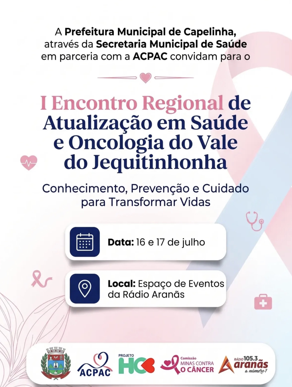 I Encontro Regional de Atualização em Saúde e Oncologia do Vale do Jequitinhonha